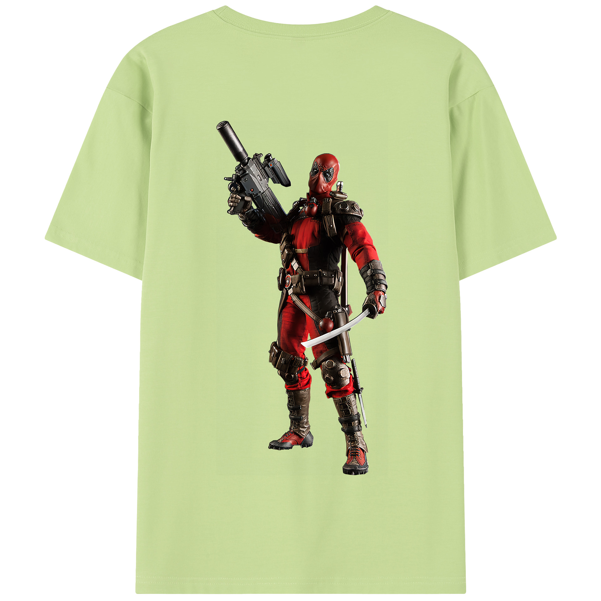 （画像用） Deadpool デッドプール 綿100％半袖Tシャツ（背面プリント）